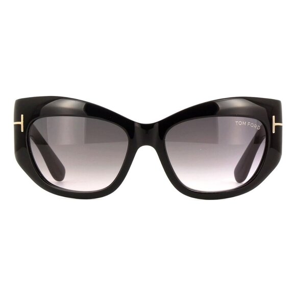 New TOM FORD Brianna Black Cat Eye FT1065 01B Sunglasses Women - Picture 2 of 4